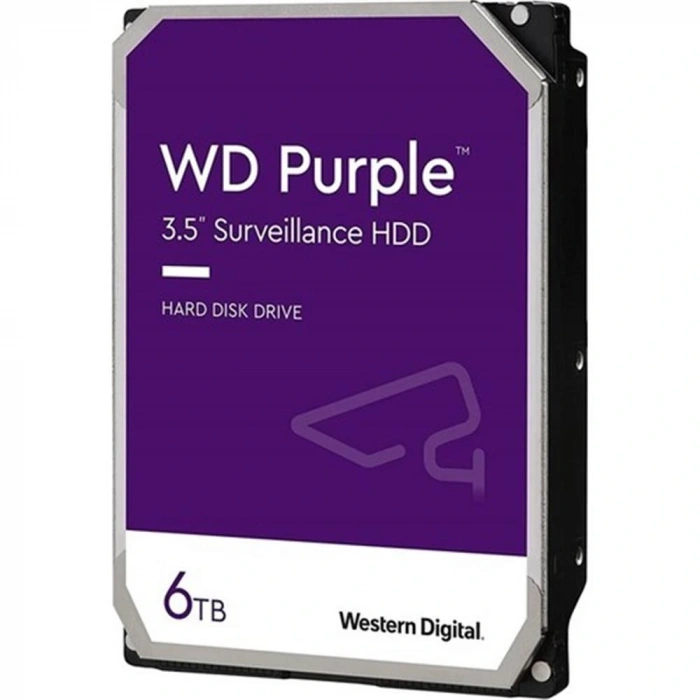 Wd 6TB Purple 3.5 256MB Sata 6GB-s 7-24WD64PURZ Güvenlik Disk (Resmi Distribitör Ürünü)