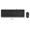 A4 Tech F1010 Q Usb Gri Fn-Mm Klv+Optik Mouse Set