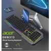Acer OKW213 Gri RGB Rainbow Backlit Gaming Keyboard Rainbow (Kablo Uzunluğu 1,5mt)