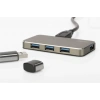 Digitus DA-70240-1 4 Port USB 3.0 Hub, 5V-2A güç adaptörü dahil, alüminyumi DA-70240-1
