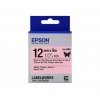 Epson LK-4PBK Pembe Üzeri Siyah Kurdele 12mm 9 Metre