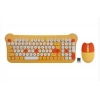 Everest KM-6244 BUNNY Renkli Tuşlu Sarı 2.4 ghz + BT Kablosuz Q Multimedia Klavye + Mouse Set