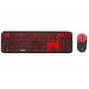 Everest Round KM-6282 Siyah Kırmızı Kablosuz QMultimedia Klavye + Mouse Set