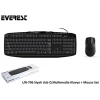 Everest UN-796 Siyah Usb Q Multimedia Klavye + Mouse Set