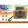 Everton Rt-671 Bluetooth Fm-Usb-Tf-Aux Şarjlı Solar Nostaljik Radyo Güneş Panelli