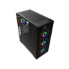 GameboosterGB-PE05B 600w 80+ USB3.0 Full Siyah Tempered Glass RGB Fanlı kasa