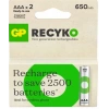GP AAA 650 mAh Şarjlı İnce Kalem Pil 2li Paket GP65AAAHCHP-BU2