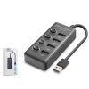 Hadron HDX7048 USB Hub 2.0 480Mbps 4x USB-A 4 Port Switch’li Çoklayıcı Siyah