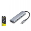 HADRON HDX7895 Type-C 3.2 Gen2 PD Hub 5 Port 10 Gbps 100W Gri