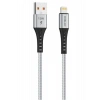 Hytech HY-X331 1m 2.4A Lightning Silver Gri Data + Şarj Kablosu
