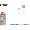 Hytech HY-X89 2m 2.4A Micro Usb Beyaz Şarj Kablosu