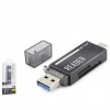 iETOP TC306AC USB Type-C 3.2 Gen1 Kart Okuyucu SD MicroSD 5 Gbps Siyah