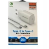 Megatech Mt-25w QC:3.0 PD:3.0 Ev Şarj Kafa+ Type-C To Type-C Şarj Kafası Hızlı Şarj
