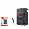 NODAR ND2820 Bluetooth Hoparlör FM Radyo 8 İnç USB TF AUX Mikrofonlu RGB - Siyah