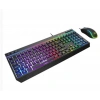 Rampage KM-R57  Siyah RGB Aydınlatmalı Q Oyuncu Multmedia Klavye ve 12800 DPI Mouse Gaming Set
