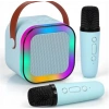 WowKids SY13 İki Mikrofonlu Mavi Karaoke Speaker