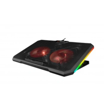 Addison Rampage AD-RC12 CLAW Siyah 2 Fan 2 USB RGB Işıklı 15-17 Notebook Soğutucu Stand