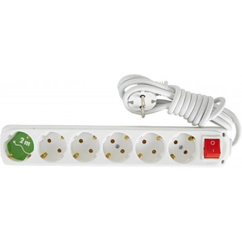 Almera 6lı 2mt Anahtarlı Topraklı Priz (9260202)