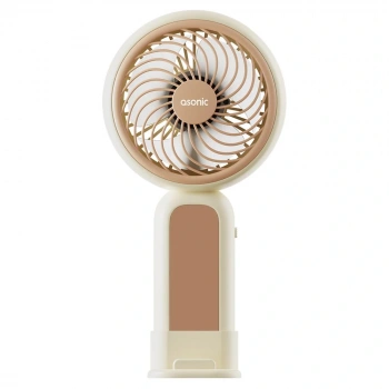 Asonic AFN21 Krem 250mAh Dahili Pil Elde Taşınabilir Masaüstü Usb Fan Şarjlı Type-c Şarj