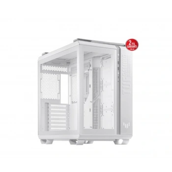ASUS TUF Gaming GT502 Plus Panaromik Temperli Cam USB 3.2 ATX Beyaz Gaming Kasa 