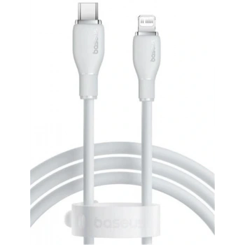 Baseus P10355701221-00 Pudding Hızlı Şarj Özellikli Type-C to Lightning 20W Kablo 1.2 M Beyaz