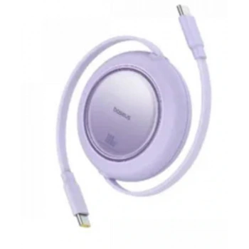 Baseus P10364500213-00 Free2 Pull Mini Kablolu USB-C 100W 2M Mor Şarj Kablosu