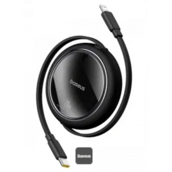 Baseus P10364501111-00 Free2Pull Makaralı Şarj Kablosu USB-C-Lightning 20W 1m