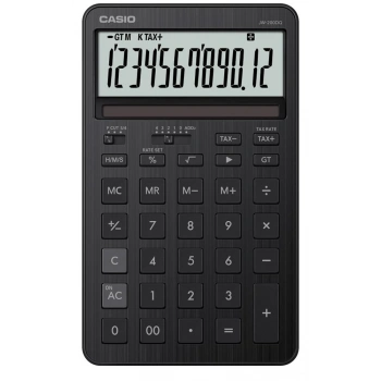 Casio JW-200DQ-BK 12 Hane Siyah Masa Üstü Hesap Makinesi