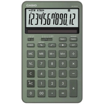 Casio JW-200DQ-GN 12 Hane Puslu Yeşil Masa Üstü Hesap Makinesi