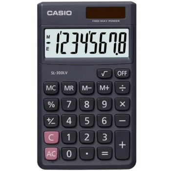 Casio SL-300LV-W-DP 8 Hane Cep Tipi Hesap Makinesi