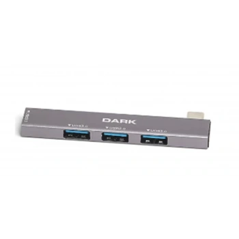 Dark  DK AC USB34C 4 Port USB HUB USB-C 1XUSB -A3.0 3XUSB-A2.0