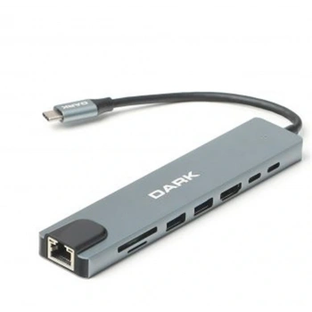 Dark DK U31x36 USB 3.1 Type C 9 in 1 Ethernet - HDMI - TF SD Kart Okuyucu - USB 3.0 - HUB