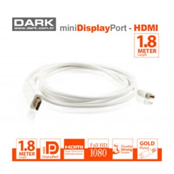 Dark MDPXHDMIL180 1.8mt Mini Displayport to Hdmı Kablo