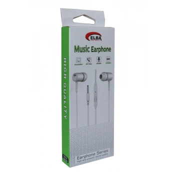 Elba Elb-2706 Beyaz Kulakiçi Type-c Mikrofonlu Kablolu Kulaklık (Ses Kontrol)