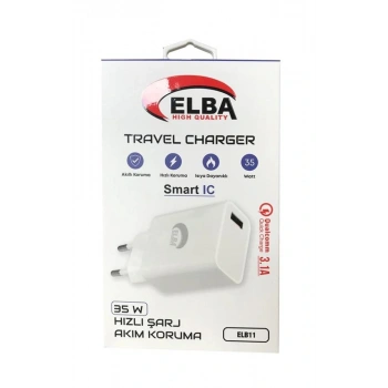 Elba ELB11 Elb-35w USB 35w Hızlı Şarj Akım Koruma EV Şarj Kafa