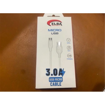 Elba Elb25-M3a Micro Usb 3A Şarj Kablosu 1Mt Hızlı Şarj