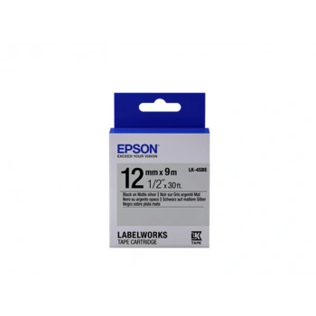 Epson LK-4SBE Gümüş Üzeri Siyah 12mm 9Metre Etiket