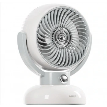 Everest EFN12 Krem 1200mAh 3 Hız Kademe Led Işıklı Retro Masaüstü Usb Fan