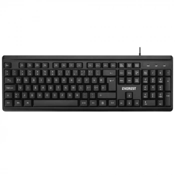 Everest KB-741F Siyah-Gri USB 2 Metre Bakır Kablolu Tamamen Türkçe F Klavye