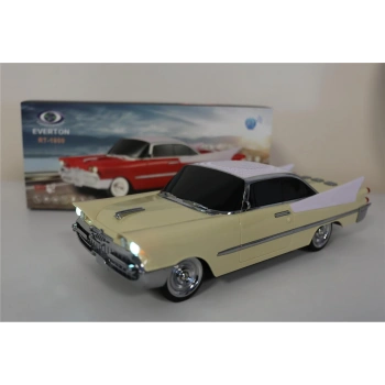 EVERTON RT-1950 Bej Arabalı  Bluetooth Fm-Usb-Tf-Aux Şarjlı Nostaljik Radyo