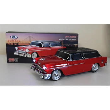 EVERTON RT-1952 Kırmızı Bluetooth Fm-Usb-Tf-Aux Şarjlı Nostaljik Radyo