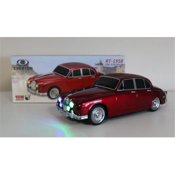EVERTON RT-1958 Kırmızı Arabalı  Bluetooth Fm-Usb-Tf-Aux Şarjlı Nostaljik Radyo