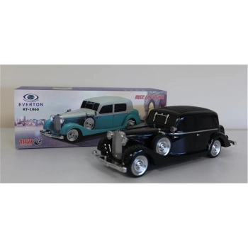 EVERTON RT-1960 Siyah Arabalı  Bluetooth Fm-Usb-Tf-Aux Şarjlı Nostaljik Radyo