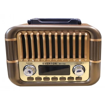 Everton RT-606 Gramofonlu, Şarjlı,  Nostaljik Radyo( Bluetooth-USB-SD-FM)