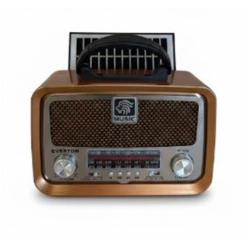 Everton RT-653  Solarlı,Şarjlı Nostaljik Radyo (Bluetooth-USB-SD-FM )