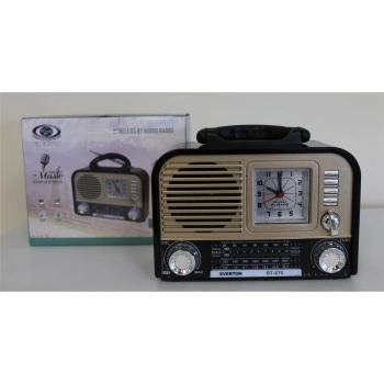 Everton RT-670 Bluetooth Usb-Micro Sd Saatli Nostaljik Radyo