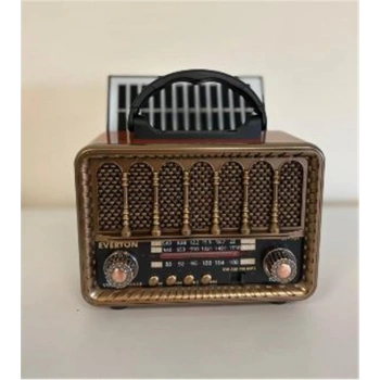Everton RT-707 Bluetooth-USB-SD-FM Şarjlı  Nostaljik Radyo Solarlı Radyo