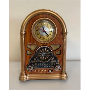 Everton RT-719  Şarjlı, Saat Göstergeli Nostaljik Radyo( Bluetooth-USB-SD-FM)