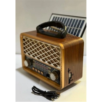Everton Rt-735 Solar Enerjili Nostajık Radyo Bluetooth usb-fm-radyo