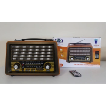 Everton Rt-750  Bluetooth Fm-Usb-Tf-Aux  Şarjlı Nostaljik Radyo